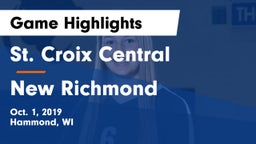 St. Croix Central  vs New Richmond  Game Highlights - Oct. 1, 2019