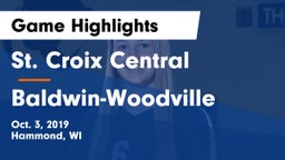 St. Croix Central  vs Baldwin-Woodville  Game Highlights - Oct. 3, 2019