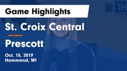 St. Croix Central  vs Prescott  Game Highlights - Oct. 15, 2019