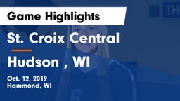 St. Croix Central  vs Hudson , WI Game Highlights - Oct. 12, 2019