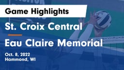 St. Croix Central  vs Eau Claire Memorial  Game Highlights - Oct. 8, 2022