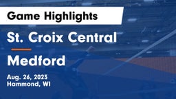 St. Croix Central  vs Medford  Game Highlights - Aug. 26, 2023