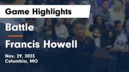 Battle  vs Francis Howell  Game Highlights - Nov. 29, 2023