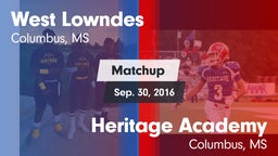Matchup: West Lowndes High vs. Heritage Academy  2015