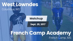 Matchup: West Lowndes High vs. French Camp Academy  2017