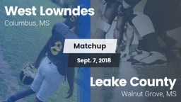 Matchup: West Lowndes High vs. Leake County  2018