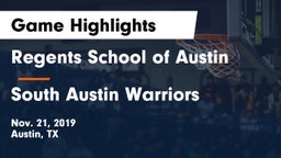 Regents School of Austin vs South Austin Warriors Game Highlights - Nov. 21, 2019