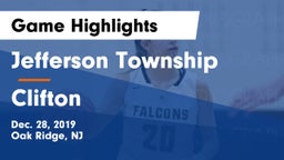 Jefferson Township  vs Clifton  Game Highlights - Dec. 28, 2019