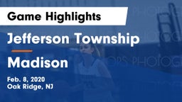 Jefferson Township  vs Madison  Game Highlights - Feb. 8, 2020