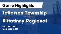 Jefferson Township  vs Kittatinny Regional  Game Highlights - Feb. 19, 2020