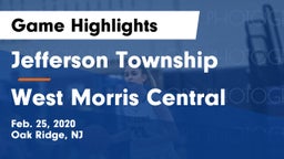 Jefferson Township  vs West Morris Central  Game Highlights - Feb. 25, 2020