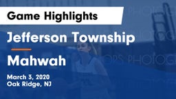 Jefferson Township  vs Mahwah  Game Highlights - March 3, 2020