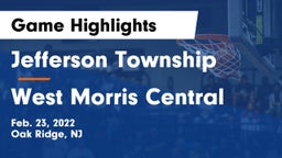 Jefferson Township  vs West Morris Central  Game Highlights - Feb. 23, 2022