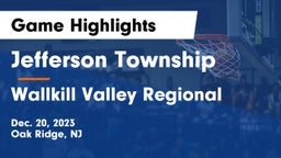 Jefferson Township  vs Wallkill Valley Regional  Game Highlights - Dec. 20, 2023