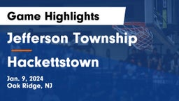Jefferson Township  vs Hackettstown  Game Highlights - Jan. 9, 2024
