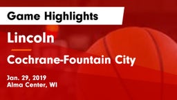 Lincoln  vs Cochrane-Fountain City  Game Highlights - Jan. 29, 2019