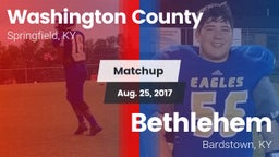 Matchup: Washington County vs. Bethlehem  2017