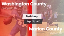 Matchup: Washington County vs. Marion County  2017