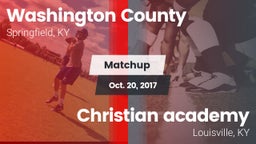 Matchup: Washington County vs. Christian academy 2017