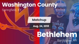 Matchup: Washington County vs. Bethlehem  2018