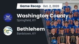 Recap: Washington County  vs. Bethlehem  2020