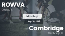 Matchup: ROWVA  vs. Cambridge  2016