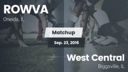 Matchup: ROWVA  vs. West Central  2016