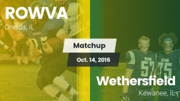 Matchup: ROWVA  vs. Wethersfield  2016