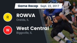 Recap: ROWVA  vs. West Central  2017