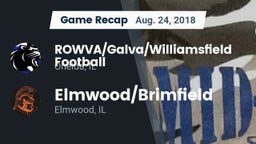 Recap: ROWVA/Galva/Williamsfield Football vs. Elmwood/Brimfield  2018