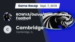 Recap: ROWVA/Galva/Williamsfield Football vs. Cambridge  2018