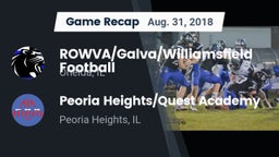 Recap: ROWVA/Galva/Williamsfield Football vs. Peoria Heights/Quest Academy 2018