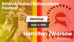 Matchup: ROWVA/Galva/Williams vs. Hamilton /Warsaw  2020