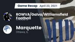 Recap: ROWVA/Galva/Williamsfield Football vs. Marquette  2021