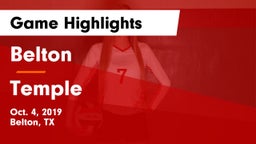 Belton  vs Temple  Game Highlights - Oct. 4, 2019