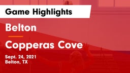 Belton  vs Copperas Cove  Game Highlights - Sept. 24, 2021