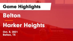 Belton  vs Harker Heights  Game Highlights - Oct. 8, 2021