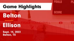 Belton  vs Ellison  Game Highlights - Sept. 14, 2022