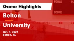 Belton  vs University  Game Highlights - Oct. 4, 2022