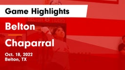 Belton  vs Chaparral  Game Highlights - Oct. 18, 2022