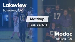 Matchup: Lakeview  vs. Modoc  2016