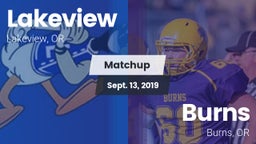 Matchup: Lakeview  vs. Burns  2019