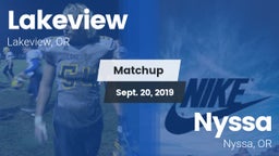 Matchup: Lakeview  vs. Nyssa  2019