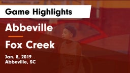 Abbeville  vs Fox Creek  Game Highlights - Jan. 8, 2019