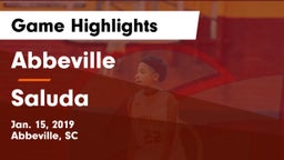 Abbeville  vs Saluda  Game Highlights - Jan. 15, 2019