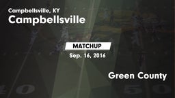 Matchup: Campbellsville vs. Green County 2016