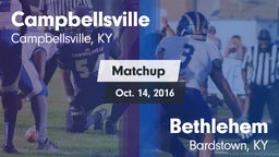 Matchup: Campbellsville vs. Bethlehem  2016