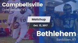 Matchup: Campbellsville vs. Bethlehem  2017