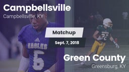 Matchup: Campbellsville vs. Green County  2018