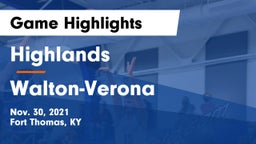 Highlands  vs Walton-Verona  Game Highlights - Nov. 30, 2021
